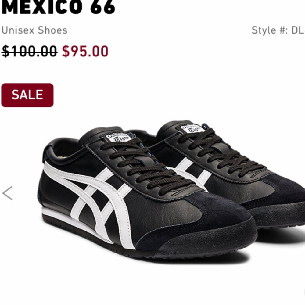 Asics Mexico 66 Black & White sneakers NWT